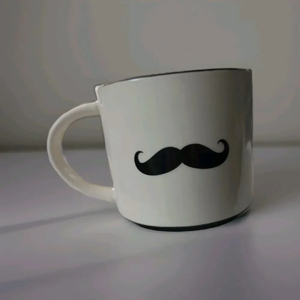 Cute Pier 1 Mustache Mug EUC